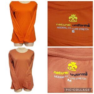Natural Uniforms Scrub Tops -  Two Different Sizes (Small/Medium) in Orange